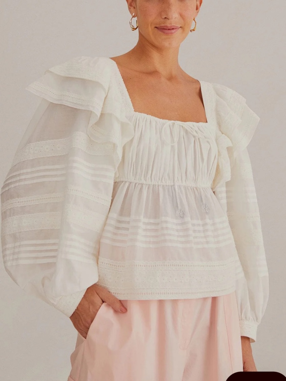 Farm Rio white blouse - Picture 1 of 5